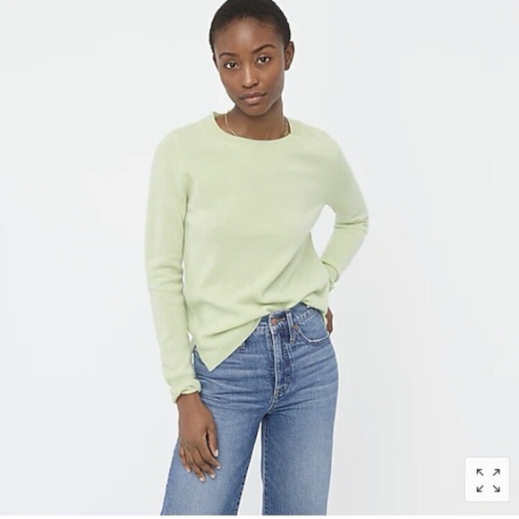 J. Crew Cashmere slim-fit crewneck sweater Green size XL - Picture 1 of 11
